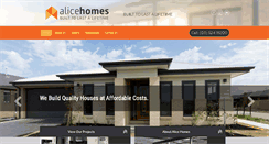 Desktop Screenshot of alicehomes.com.au